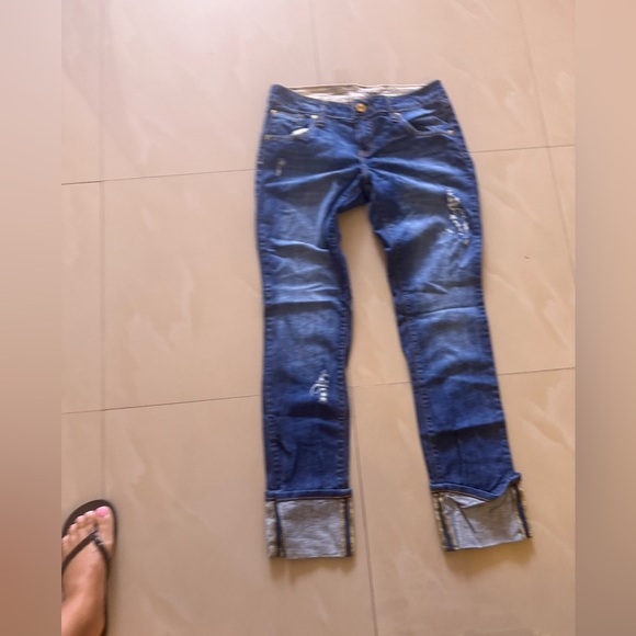 vintage Zana Di  jeans blue cuffed women zipper button size 11 - Picture 6 of 16